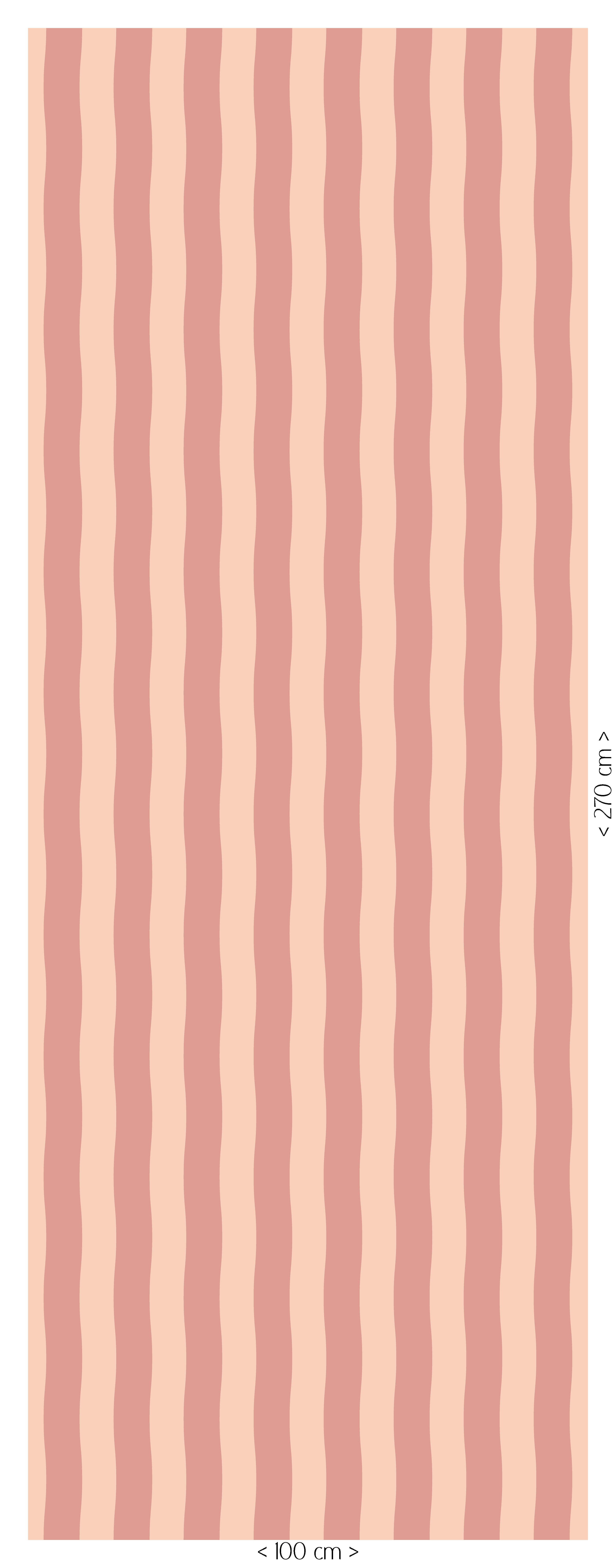 Wallpaper Wavy Stripes - peach pink