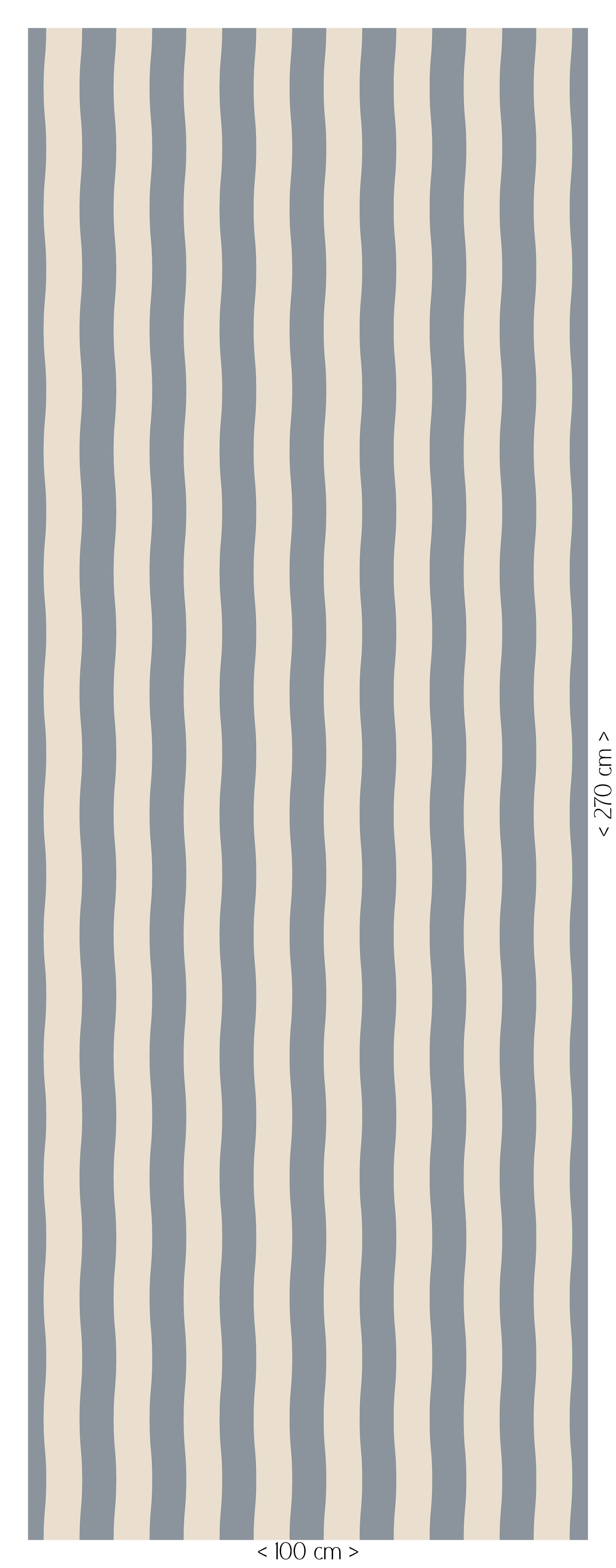 Behang Wavy Stripes - royal blue