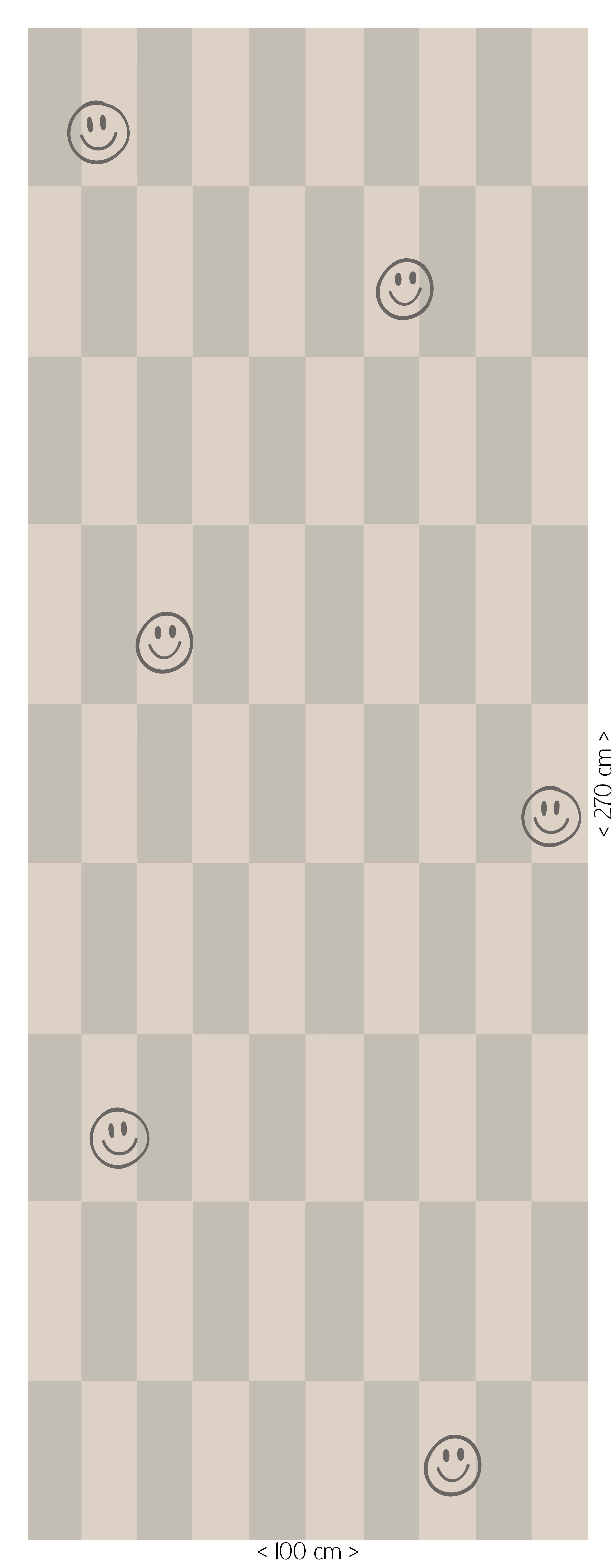 Wallpaper Lumi Smiles - soft gray