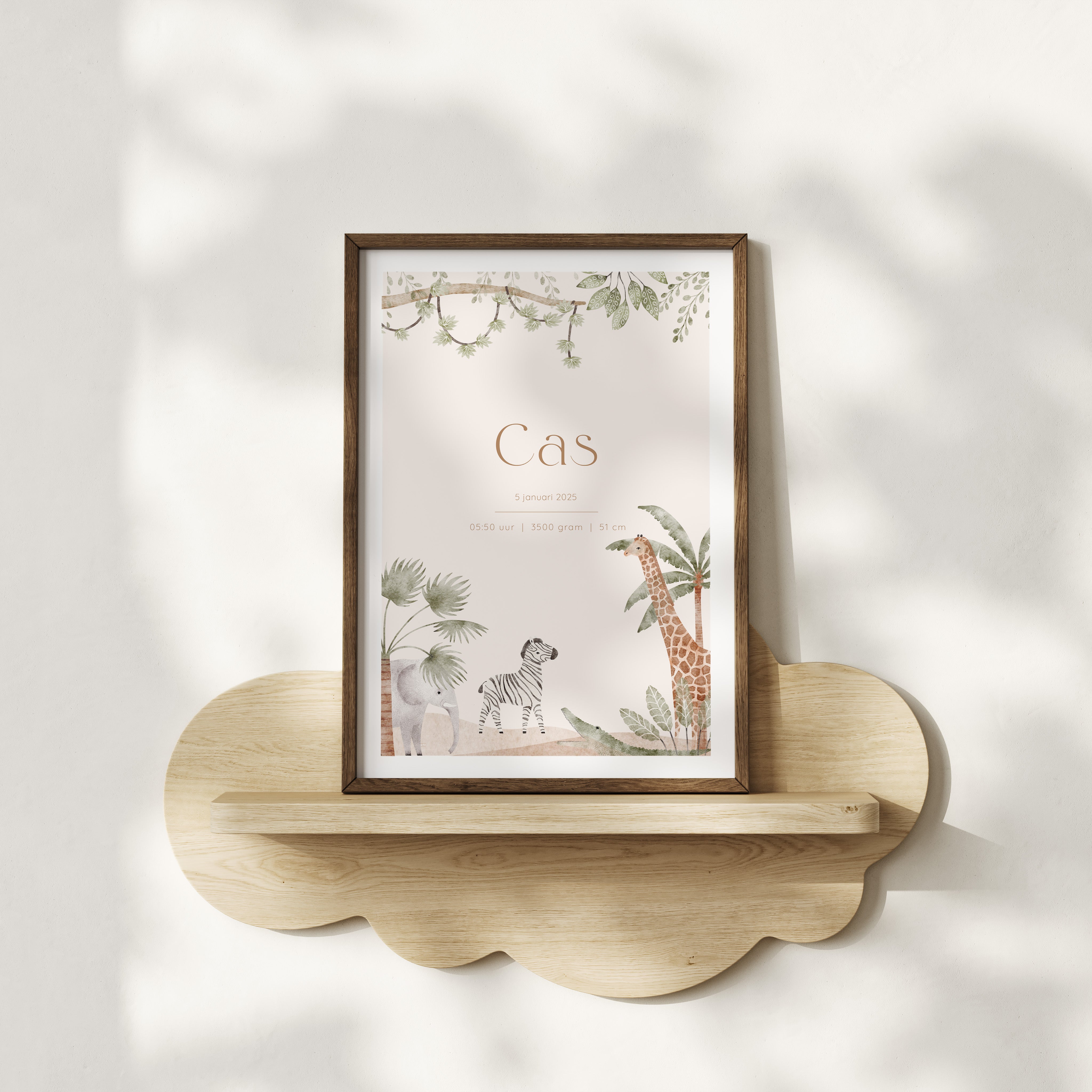 Geboorteposter Safari Dreams