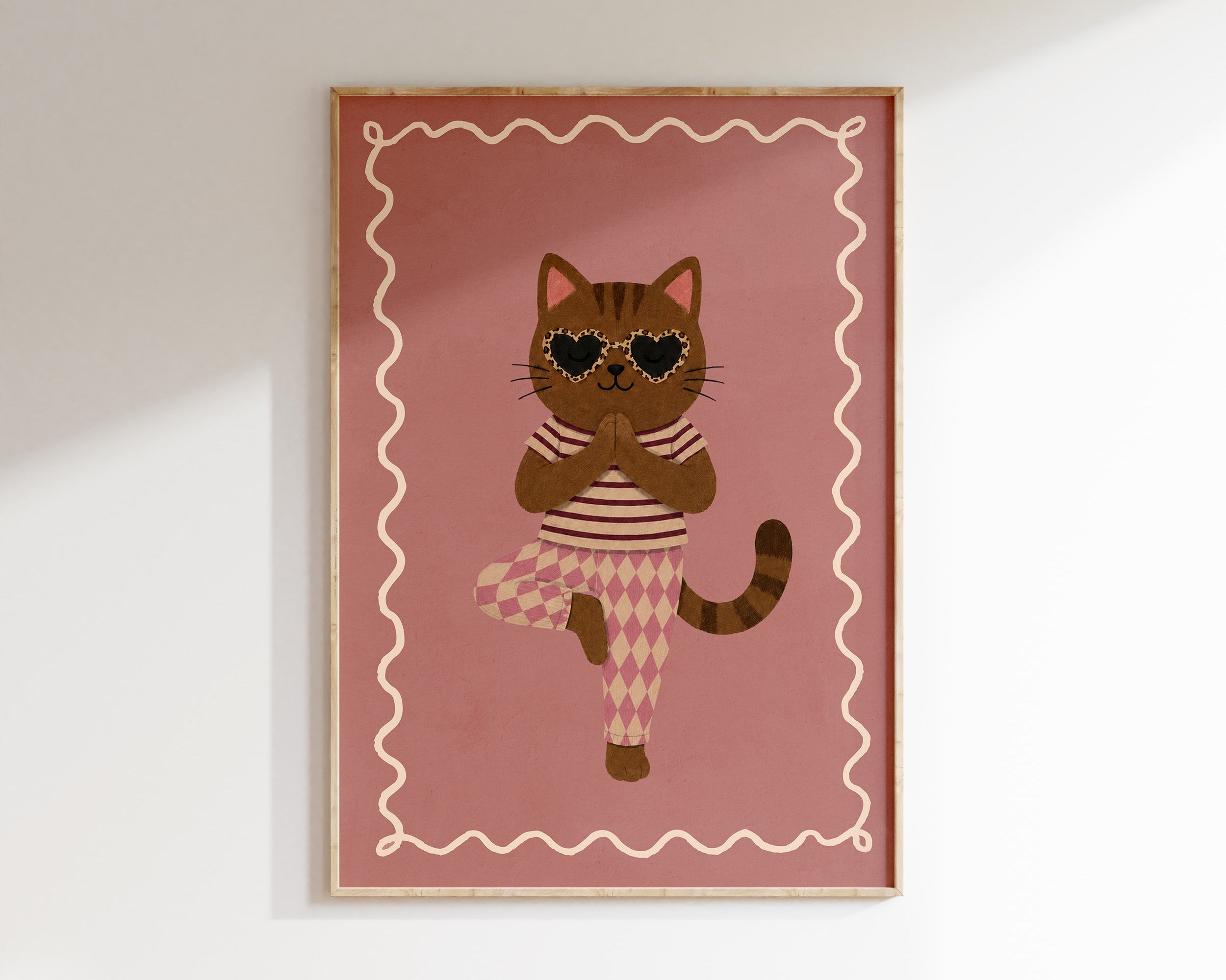 Children's room print - Rabbit with Field Flowers